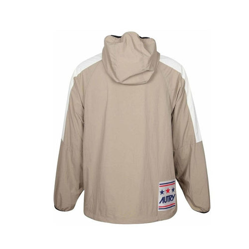 Beige Nylon-Windjacke