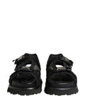 Schwarze Herren-Chunky-Sandalen mit Logo-Details