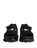 Schwarze Herren-Chunky-Sandalen mit Logo-Details