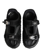 Schwarze Herren-Chunky-Sandalen mit Logo-Details