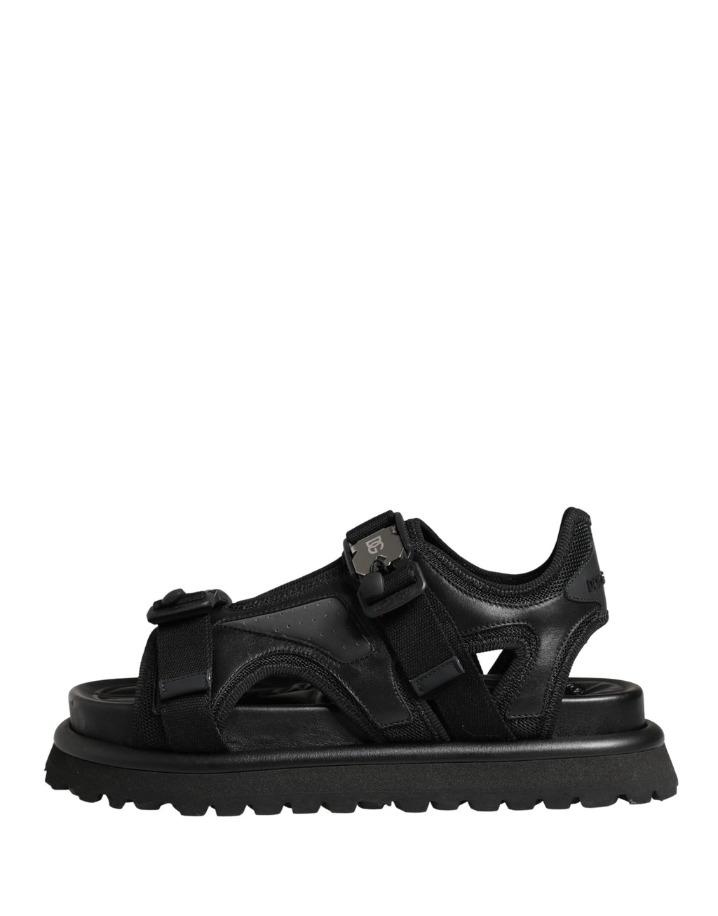 Schwarze Herren-Chunky-Sandalen mit Logo-Details