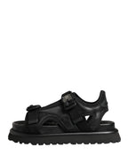 Schwarze Herren-Chunky-Sandalen mit Logo-Details