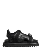 Schwarze Herren-Chunky-Sandalen mit Logo-Details