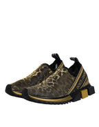Gold Glitzer Leopard Sorrento Sneakers