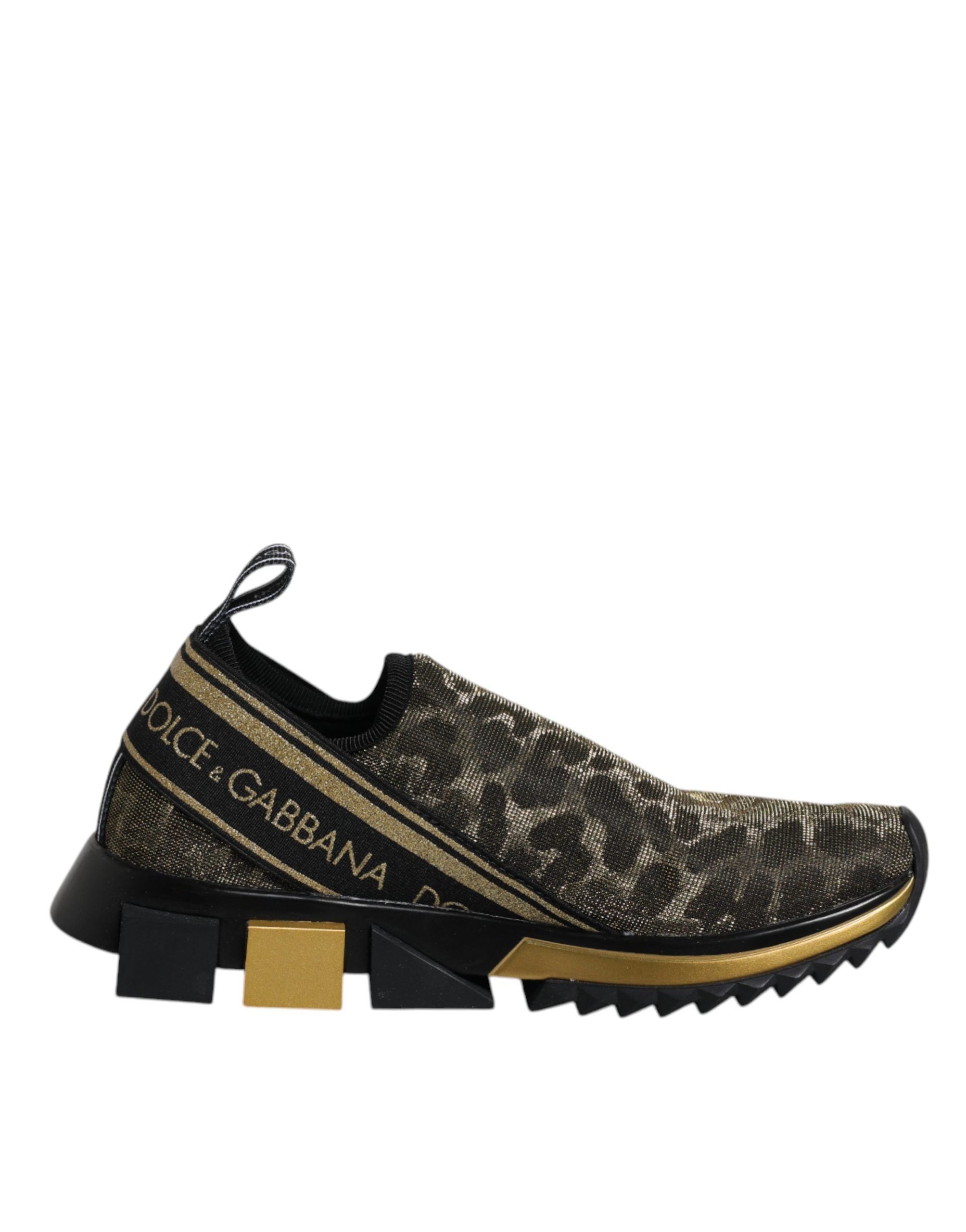 Gold Glitzer Leopard Sorrento Sneakers