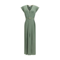 Bicolor Viscose Casual Dress