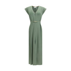 Bicolor Viscose Casual Dress