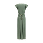 Bicolor Viscose Casual Dress