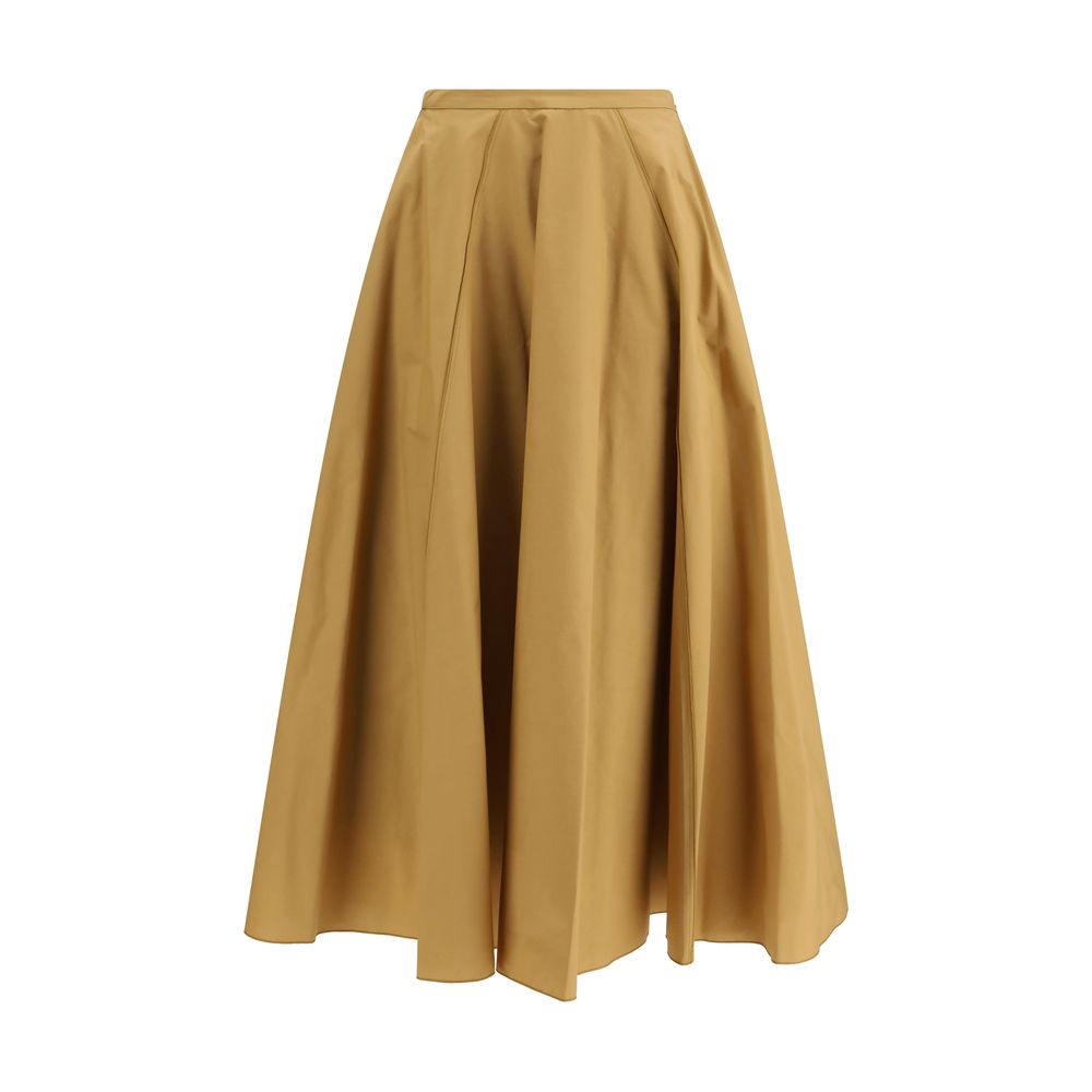Gonna Lunga di Cotone Beige