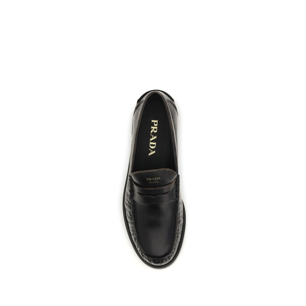 Mocassini Slip-On in Pelle di Vitello Nera Bos Taurus