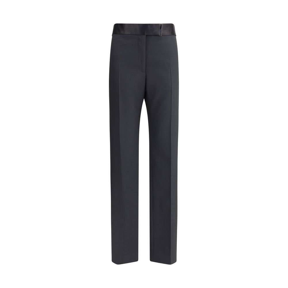 Schwarze Seidenhose