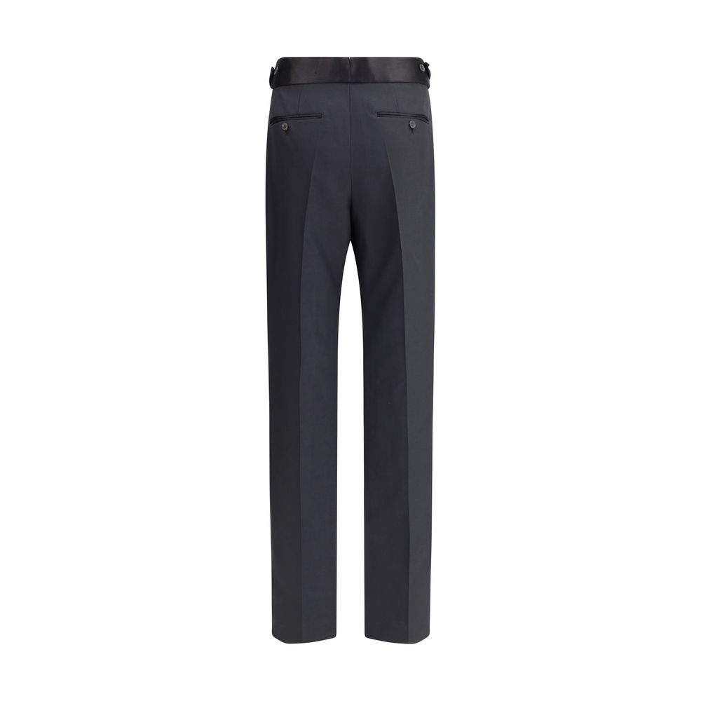 Schwarze Seidenhose