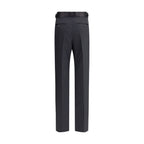 Schwarze Seidenhose