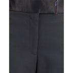 Schwarze Seidenhose