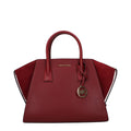Rote Lederhandtasche