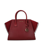 Rote Lederhandtasche