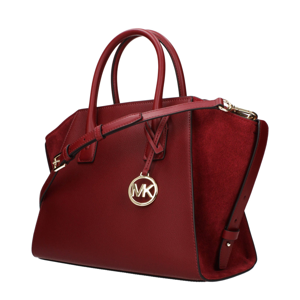 Rote Lederhandtasche