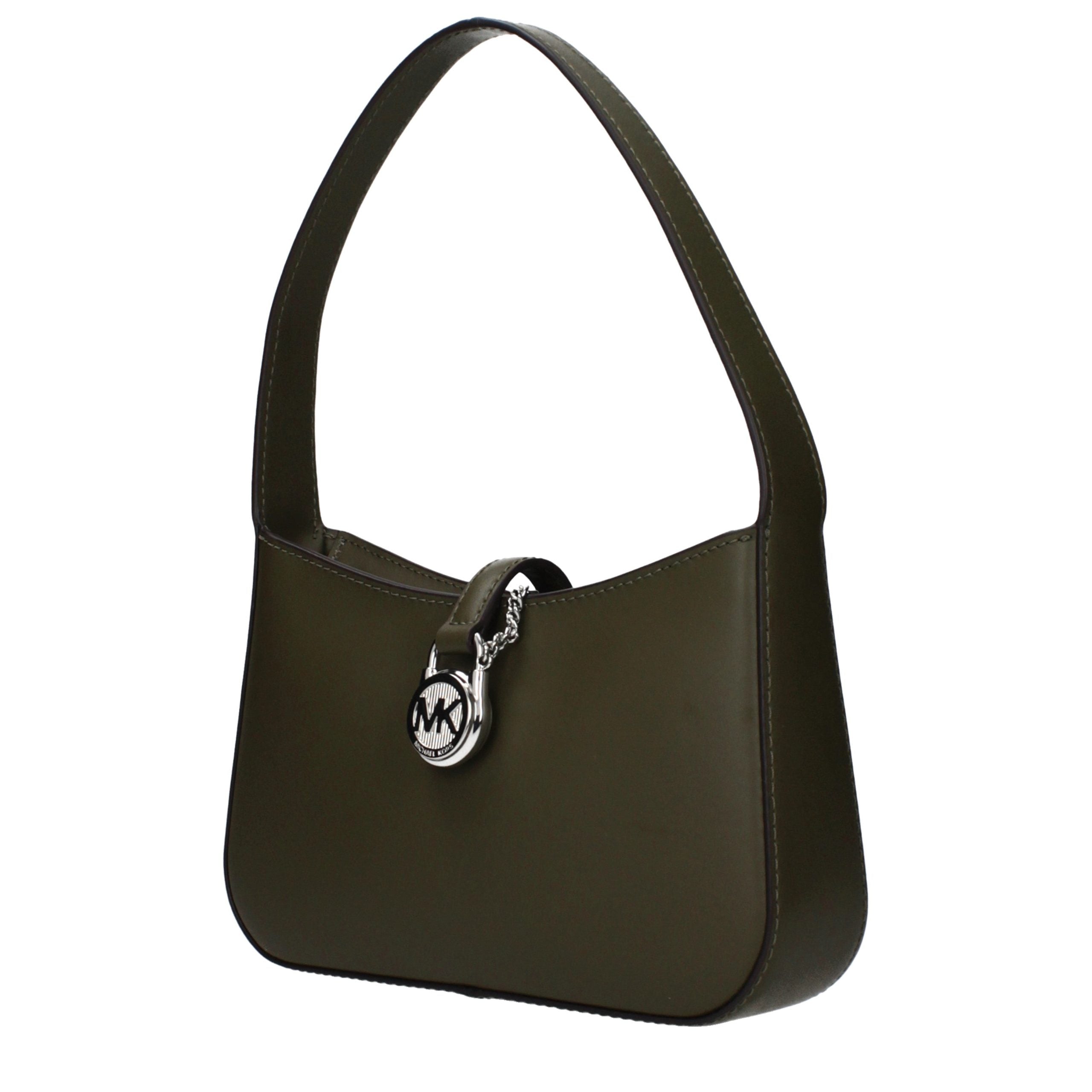 Borsa a mano in pelle verde