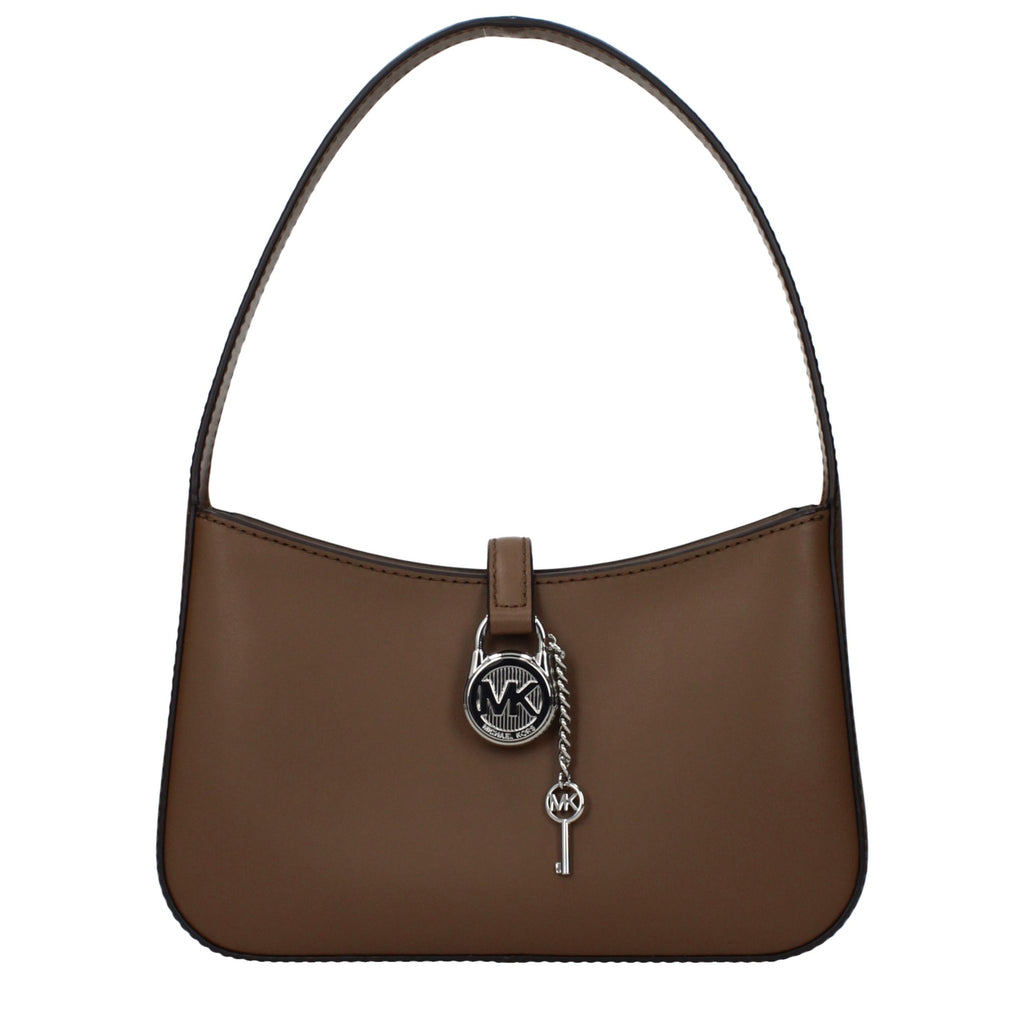 Borsa a mano in pelle marrone