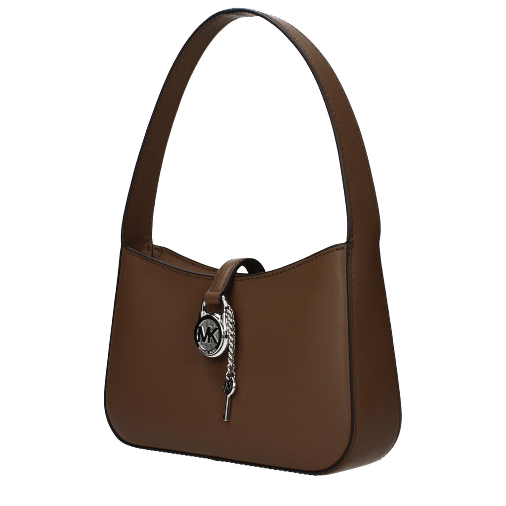 Borsa a mano in pelle marrone