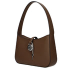 Borsa a mano in pelle marrone