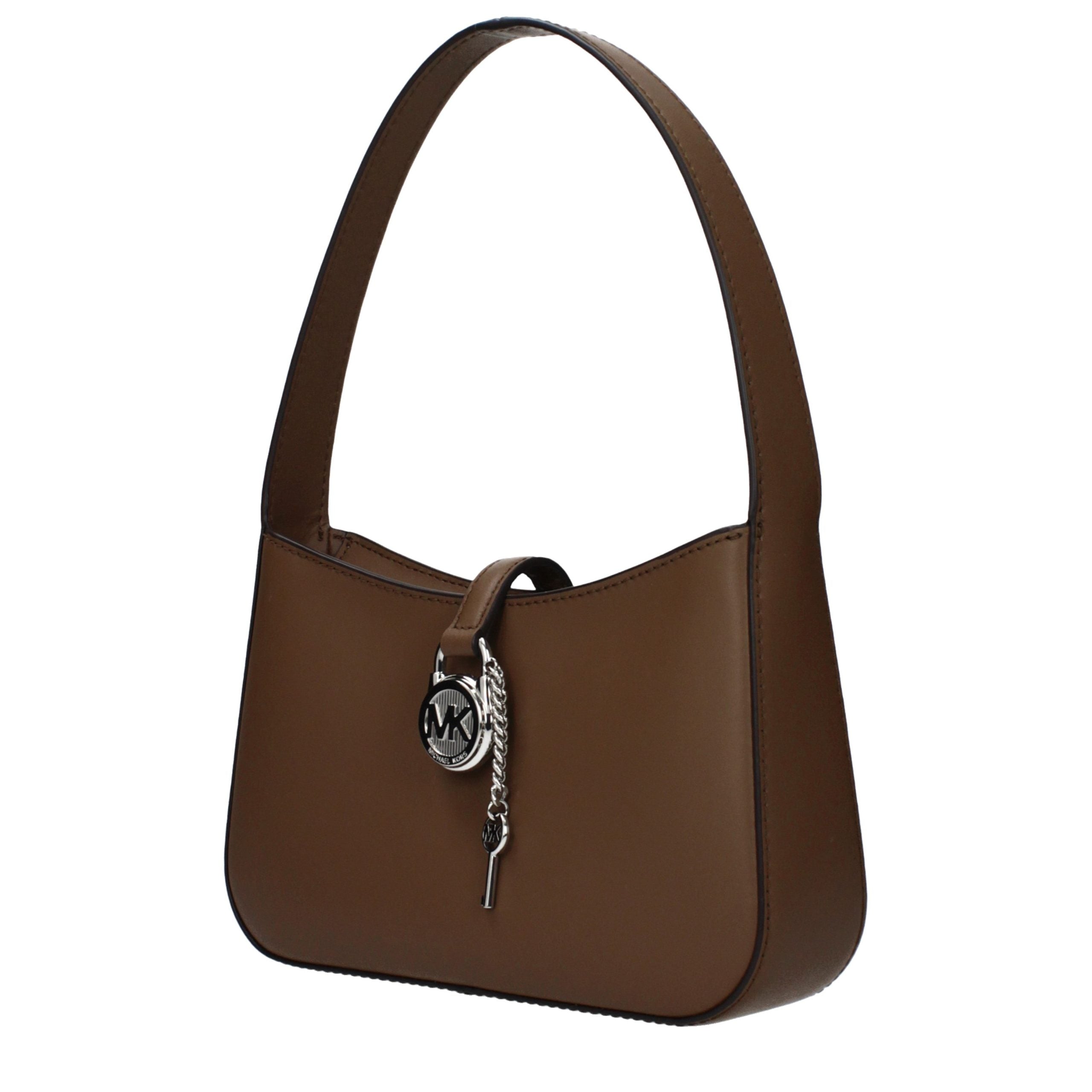 Borsa a mano in pelle marrone
