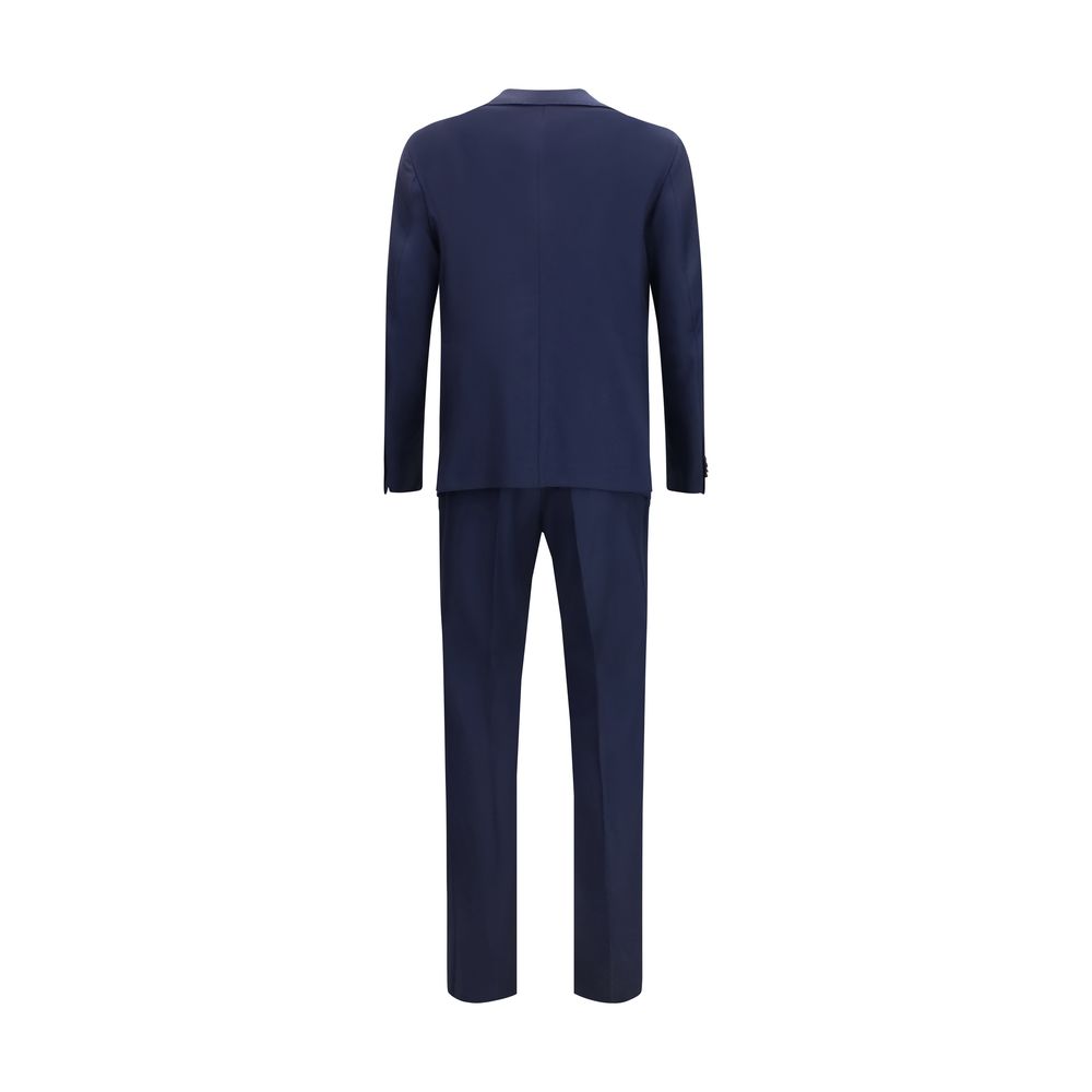 Abito due pezzi in lana blu