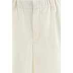 Beige Polyester Bermuda Shorts