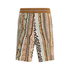 Multicolor Cotton Bermuda Shorts