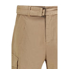 Beige Baumwoll-Bermudashorts