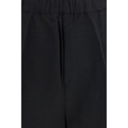 Black Viscose Bermuda Shorts