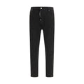 Schwarze Slim-Fit-Jeans aus Baumwolle