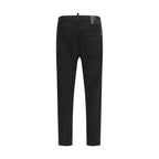 Schwarze Slim-Fit-Jeans aus Baumwolle