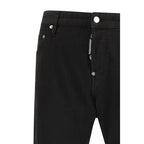 Schwarze Slim-Fit-Jeans aus Baumwolle
