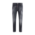 Schwarze Slim-Fit Jeans aus Baumwolle