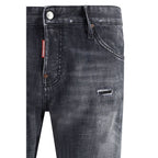 Schwarze Slim-Fit Jeans aus Baumwolle