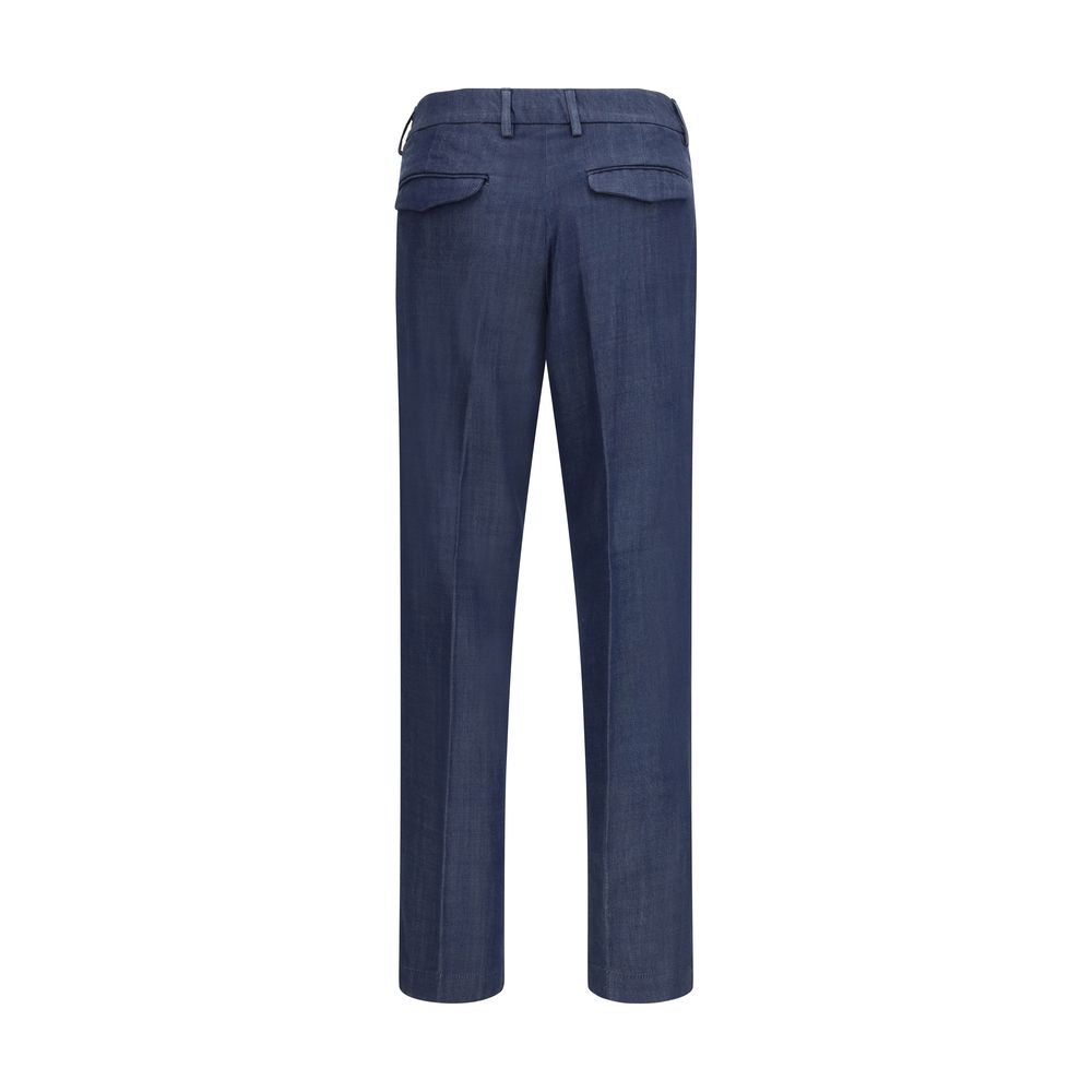 Blaue Tencel-Stoffhose