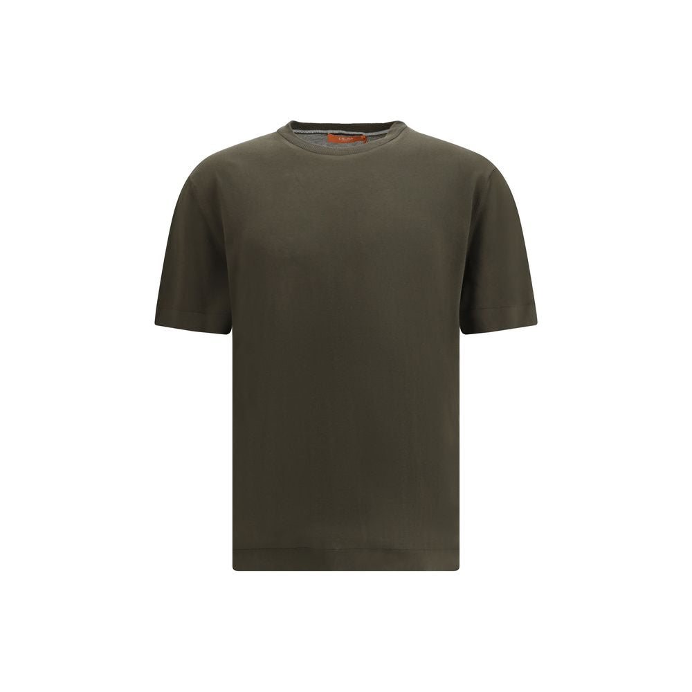 Bicolor-Baumwoll-T-Shirt