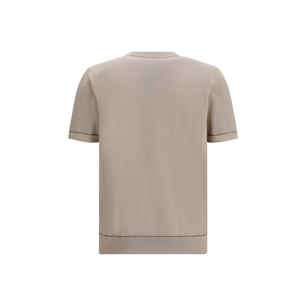 Beiges Baumwoll-T-Shirt