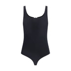 Black Cotton Bodysuit