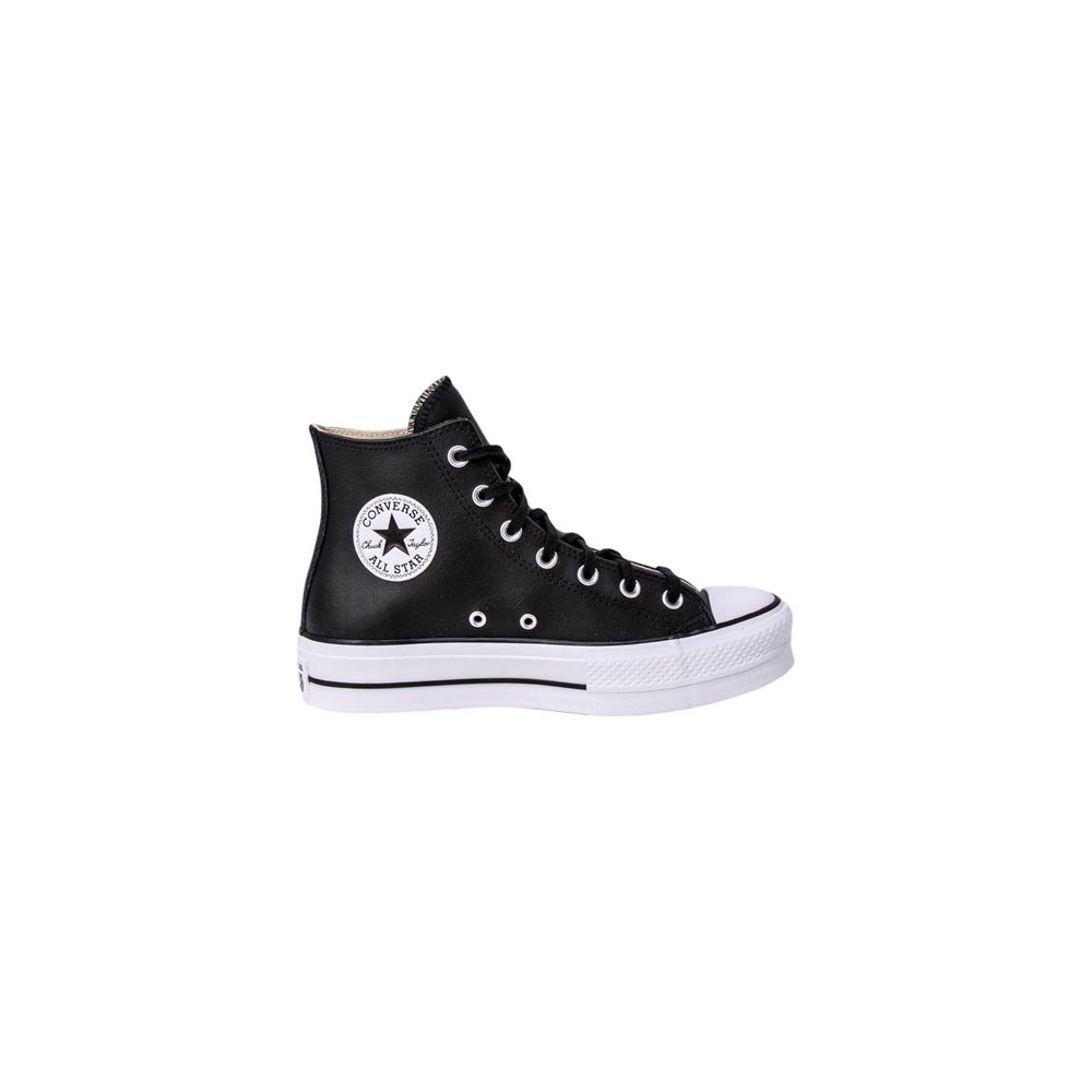 Schwarze Plateau-Sneaker aus Polyethylen