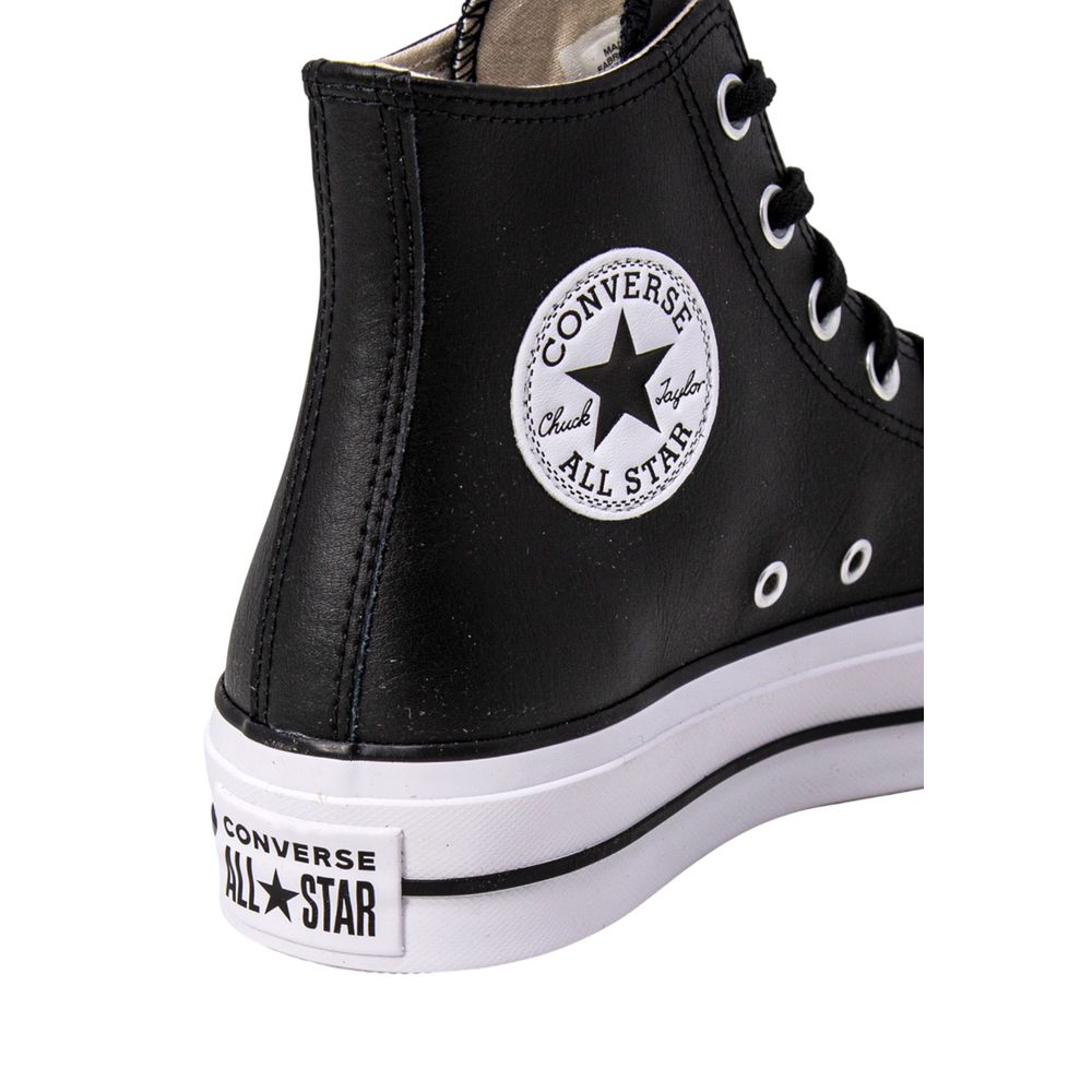 Schwarze Plateau-Sneaker aus Polyethylen