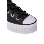 Schwarze Plateau-Sneaker aus Polyethylen