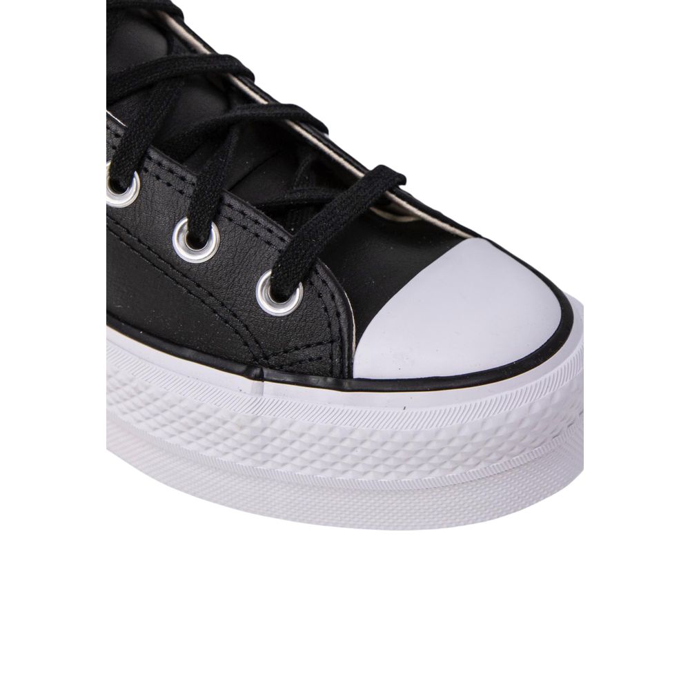 Schwarze Plateau-Sneaker aus Polyethylen