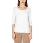 Maglietta a maniche lunghe in cotone color crema