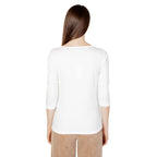 Maglietta a maniche lunghe in cotone color crema