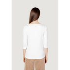 Maglietta a maniche lunghe in cotone color crema