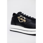 Black Leather Low Top Sneakers