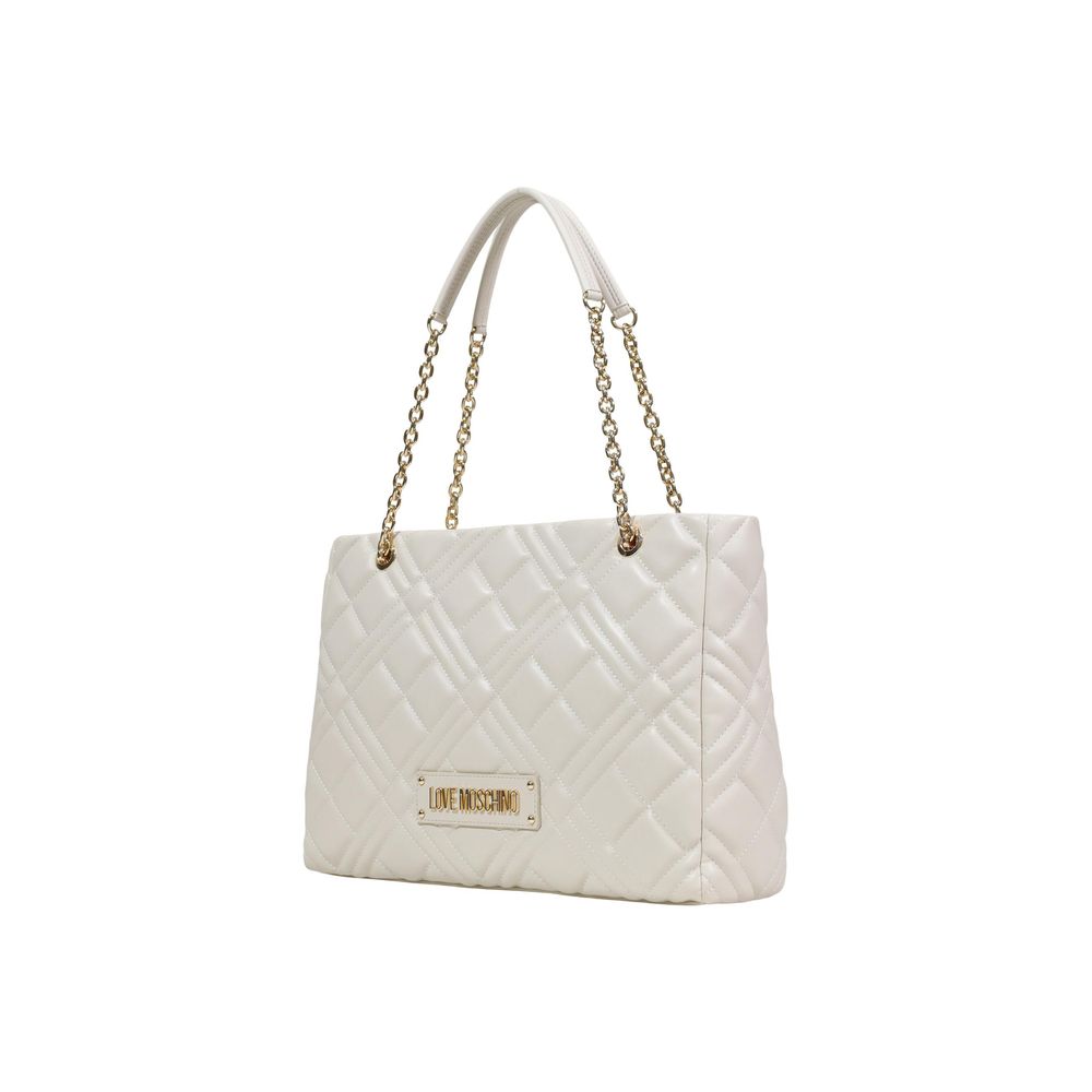 Beige Polyethylen-Handtasche