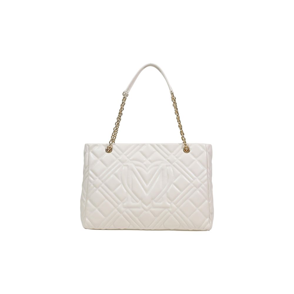 Beige Polyethylen-Handtasche